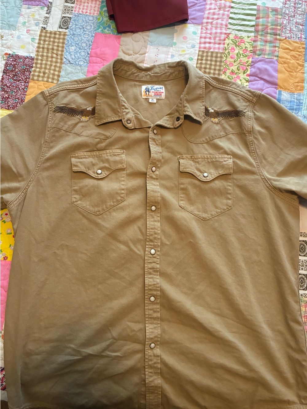 Tecovas Short Sleeve Denim Pearl Snap